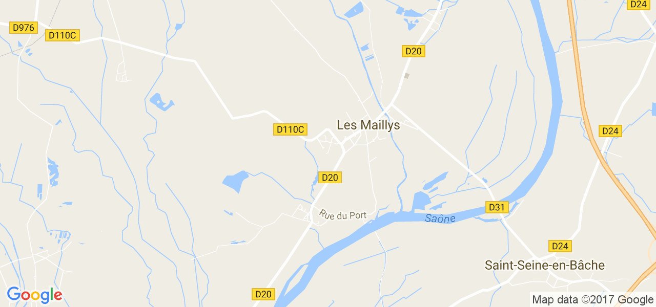 map de la ville de Maillys