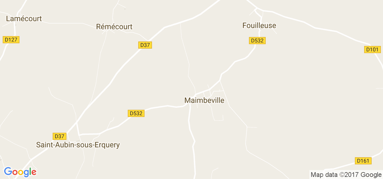 map de la ville de Maimbeville