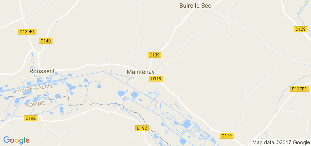 map de la ville de Maintenay