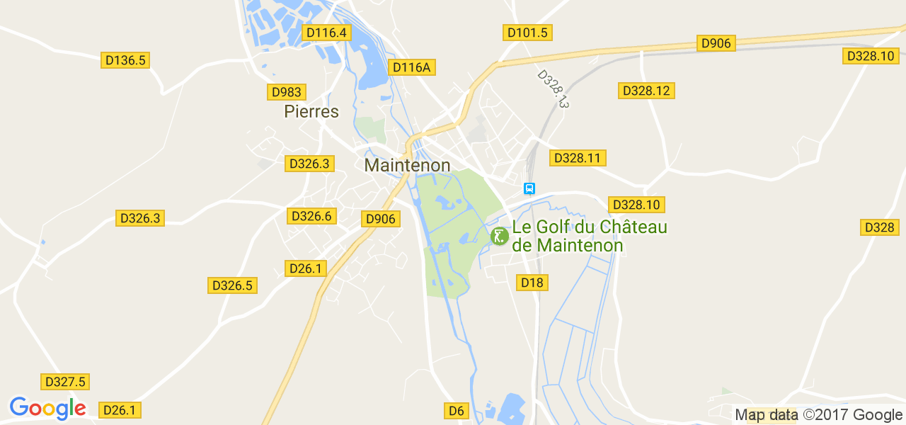 map de la ville de Maintenon