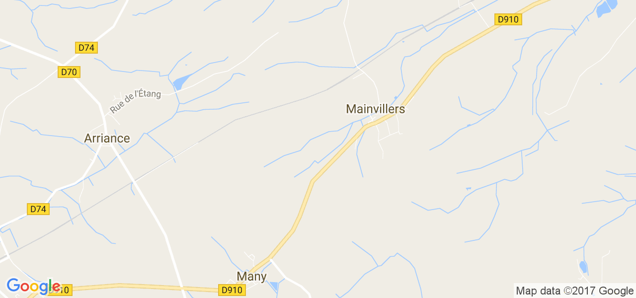 map de la ville de Mainvillers