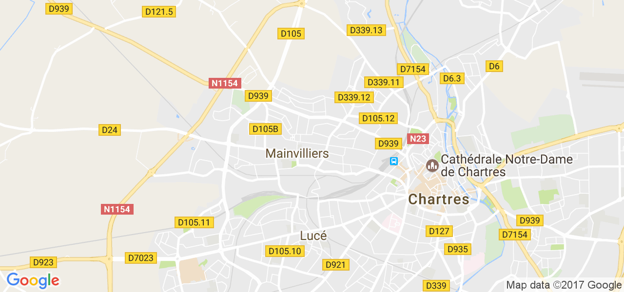 map de la ville de Mainvilliers