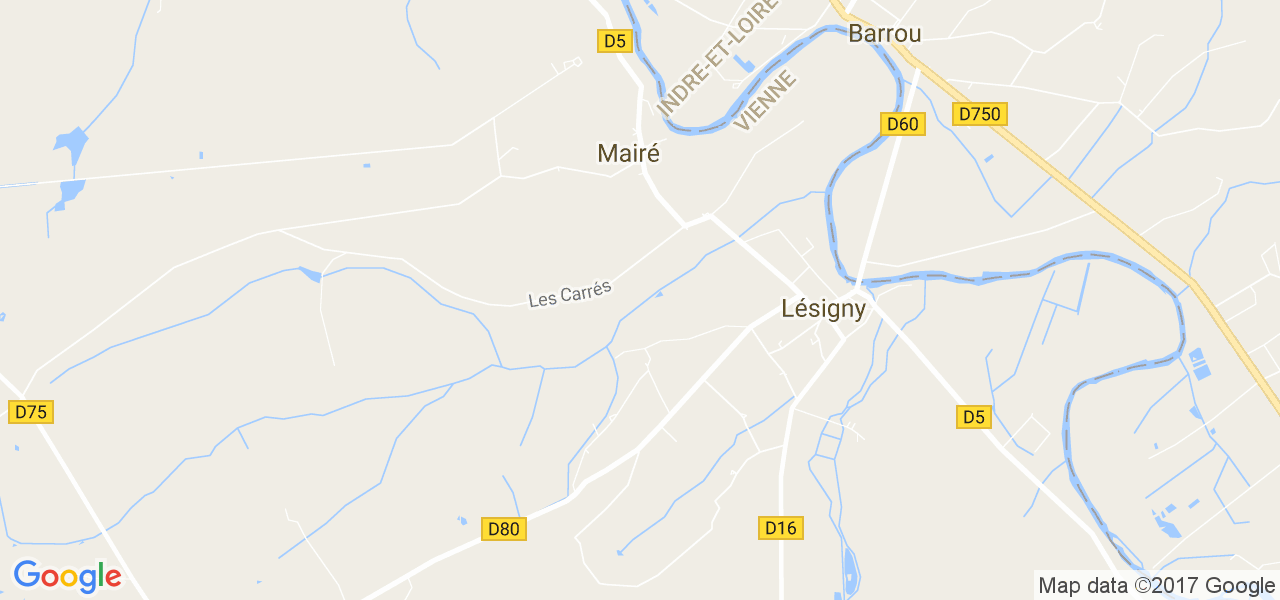 map de la ville de Mairé