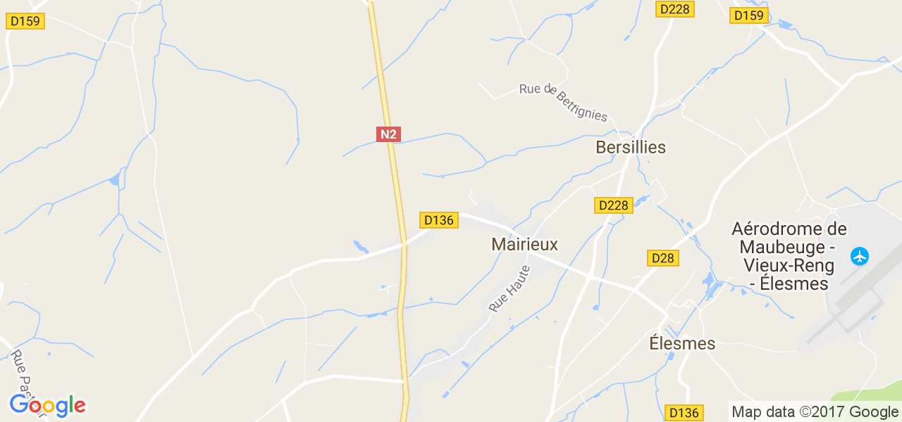 map de la ville de Mairieux