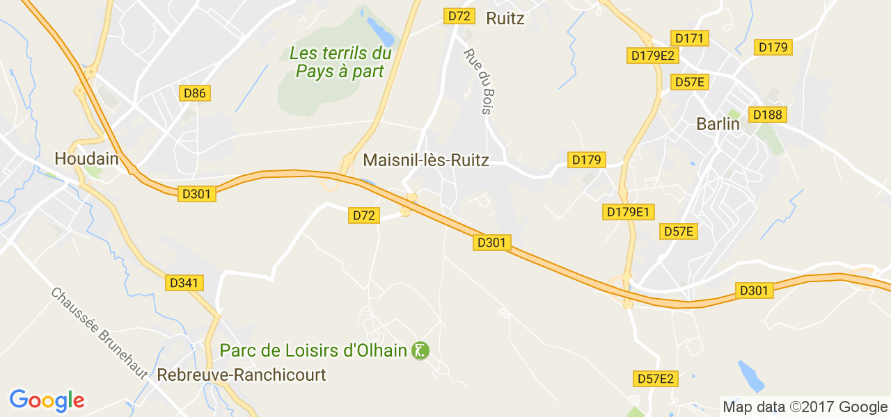 map de la ville de Maisnil-lès-Ruitz