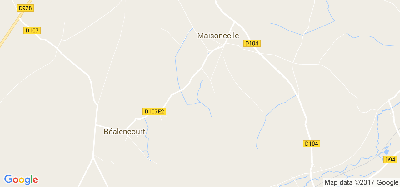 map de la ville de Maisoncelle