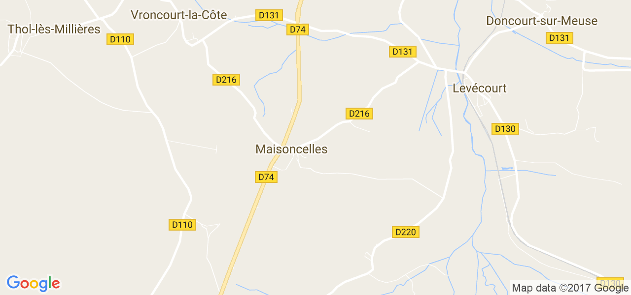 map de la ville de Maisoncelles