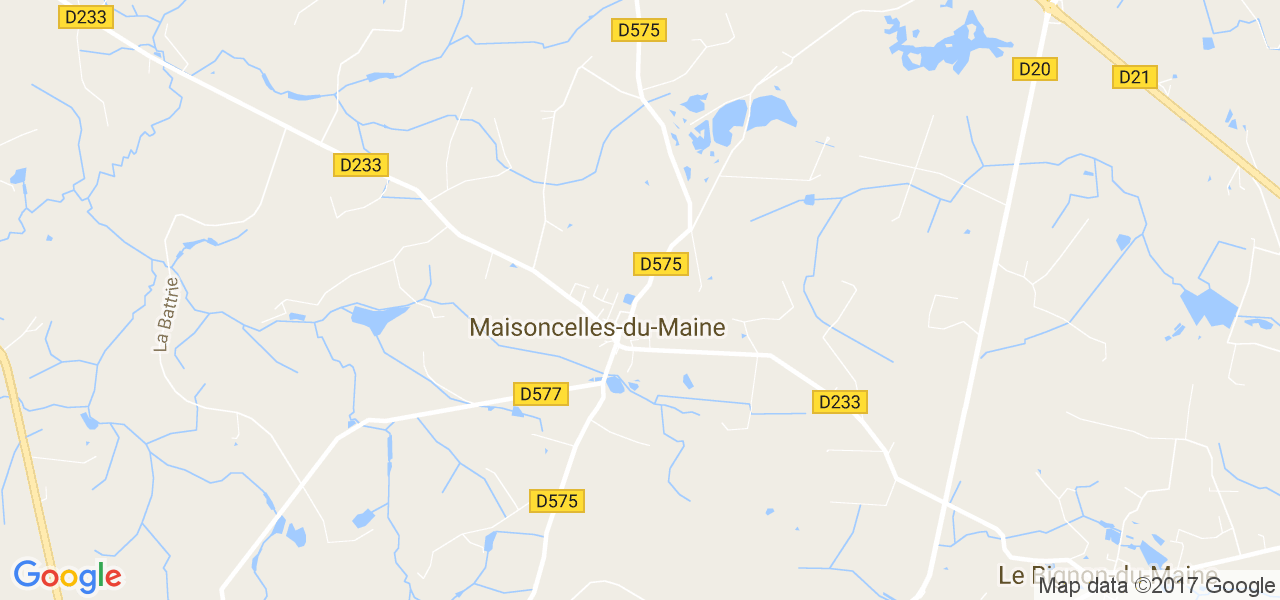 map de la ville de Maisoncelles-du-Maine