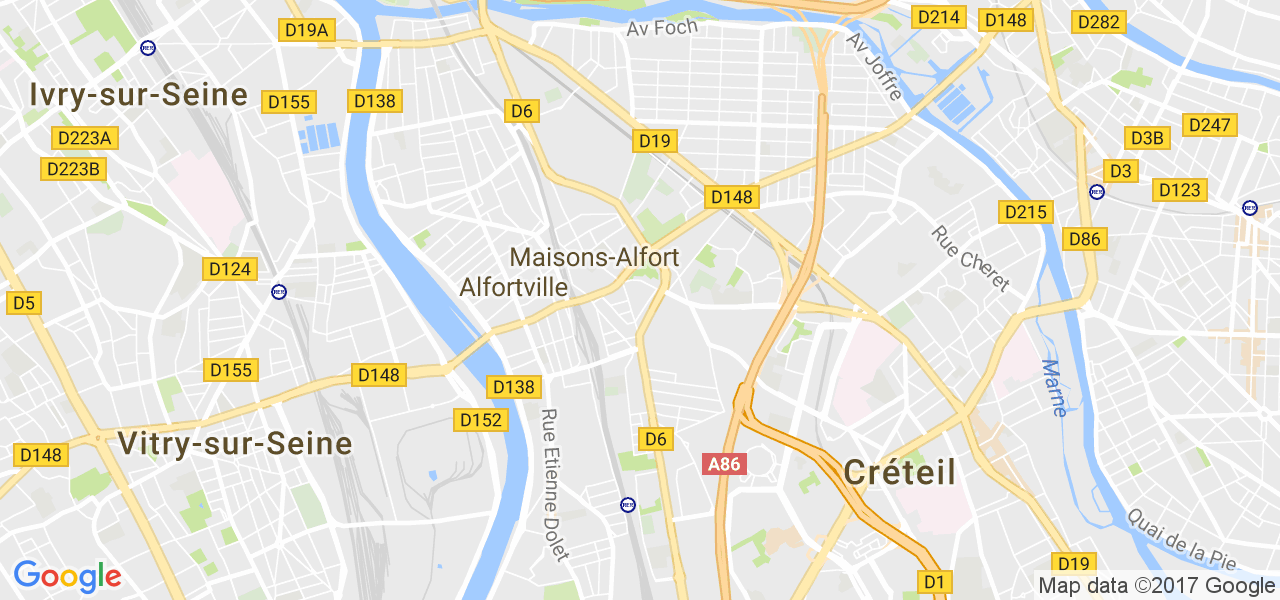 map de la ville de Maisons-Alfort