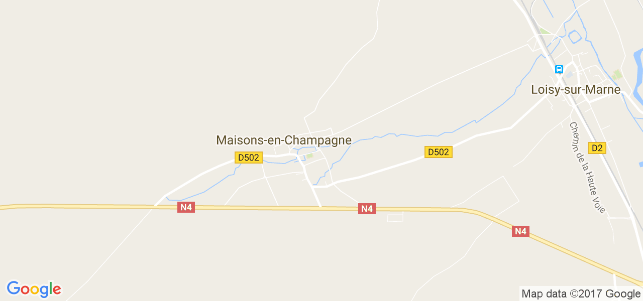 map de la ville de Maisons-en-Champagne