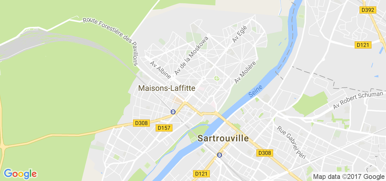 map de la ville de Maisons-Laffitte