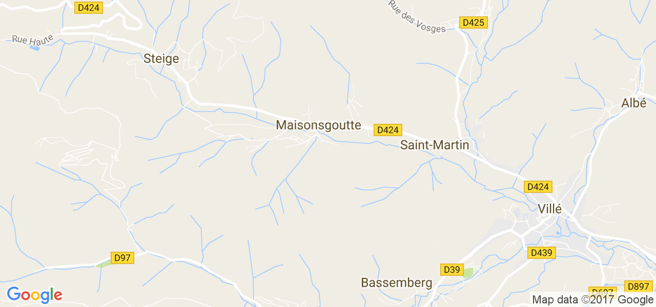 map de la ville de Maisonsgoutte