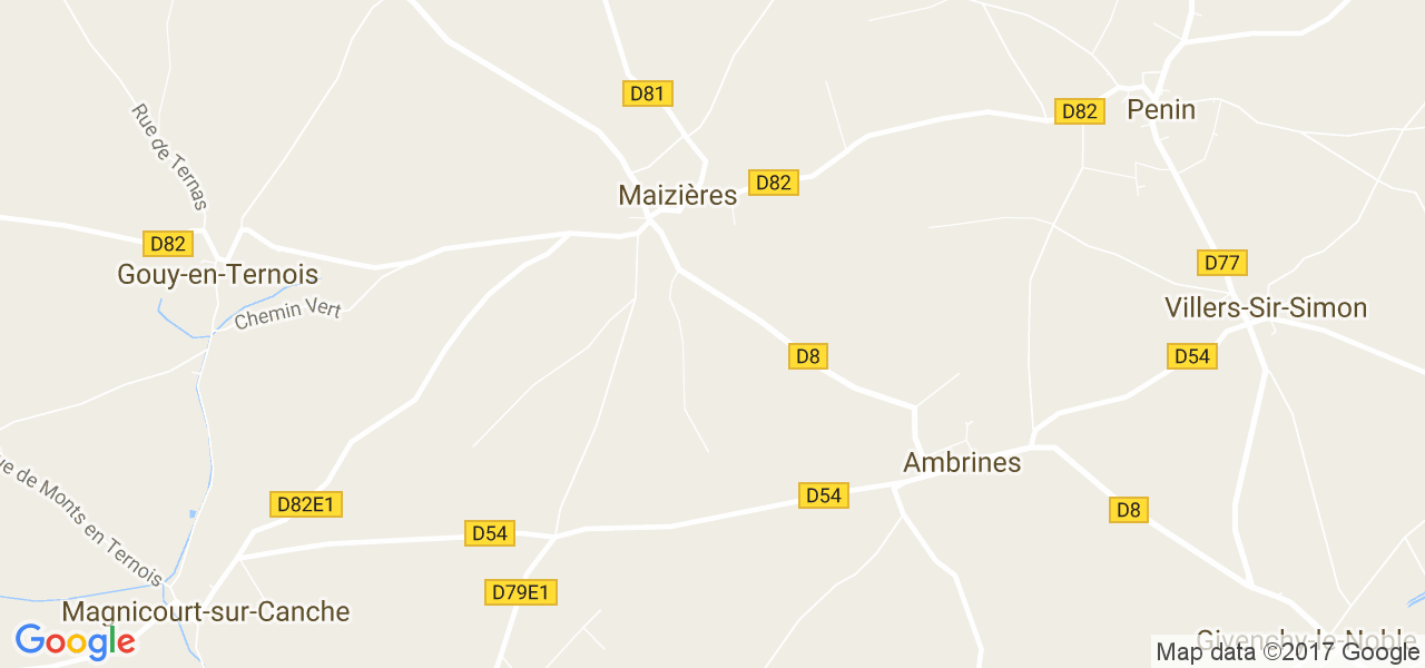 map de la ville de Maizières