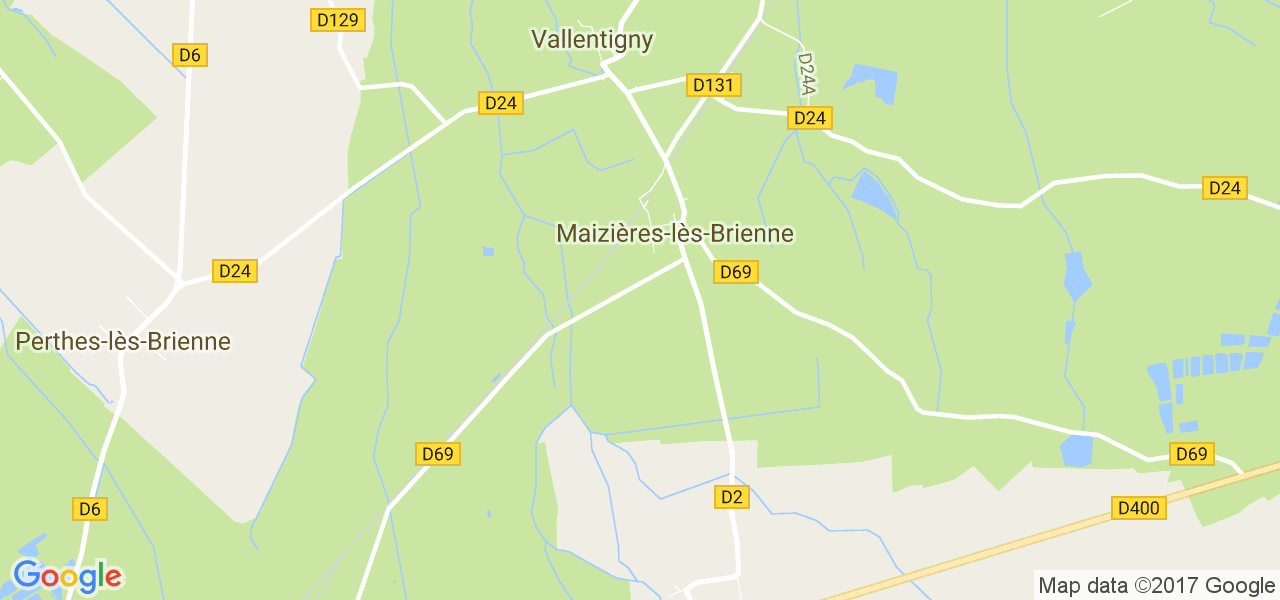 map de la ville de Maizières-lès-Brienne