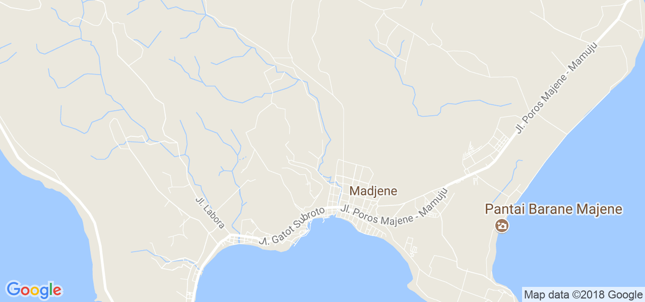 map de la ville de Majene