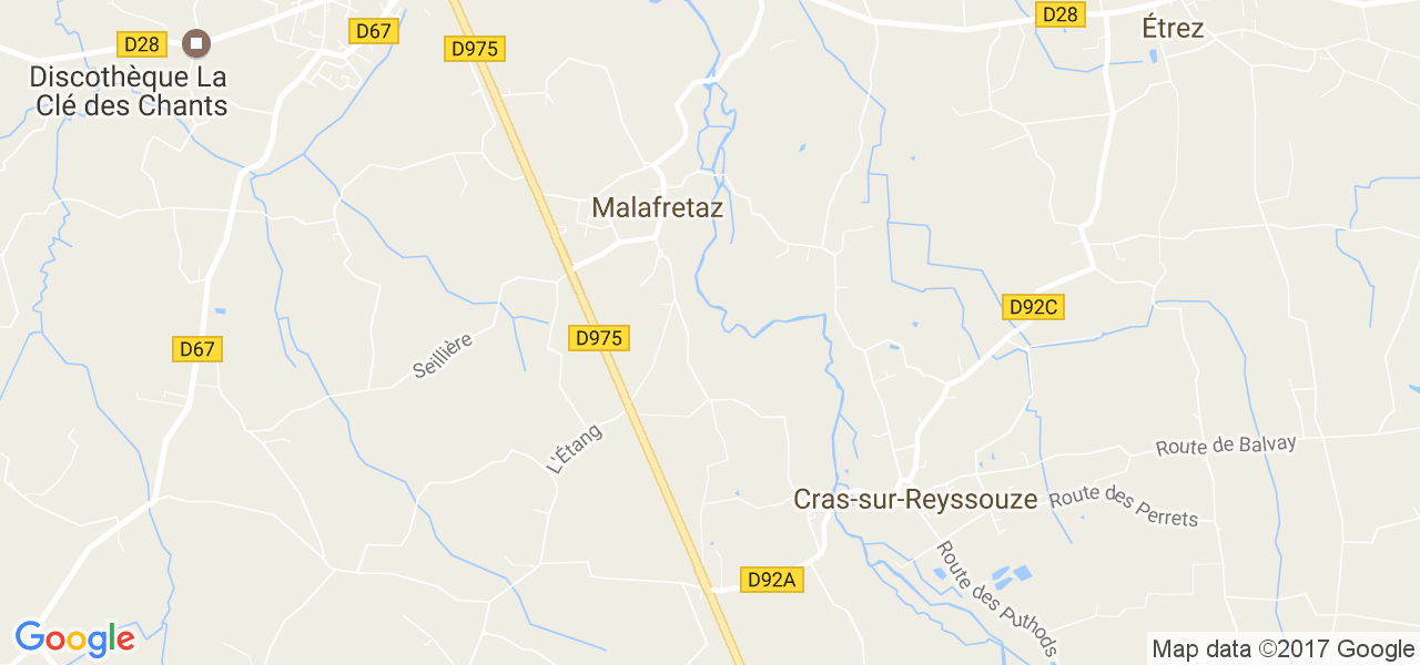 map de la ville de Malafretaz