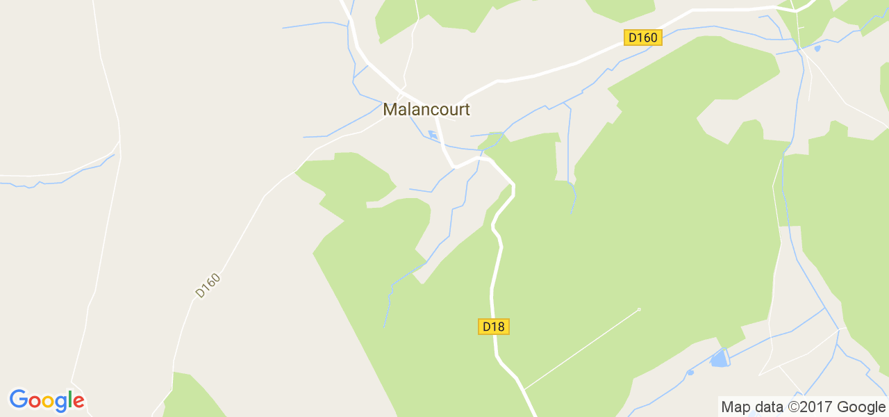 map de la ville de Malancourt