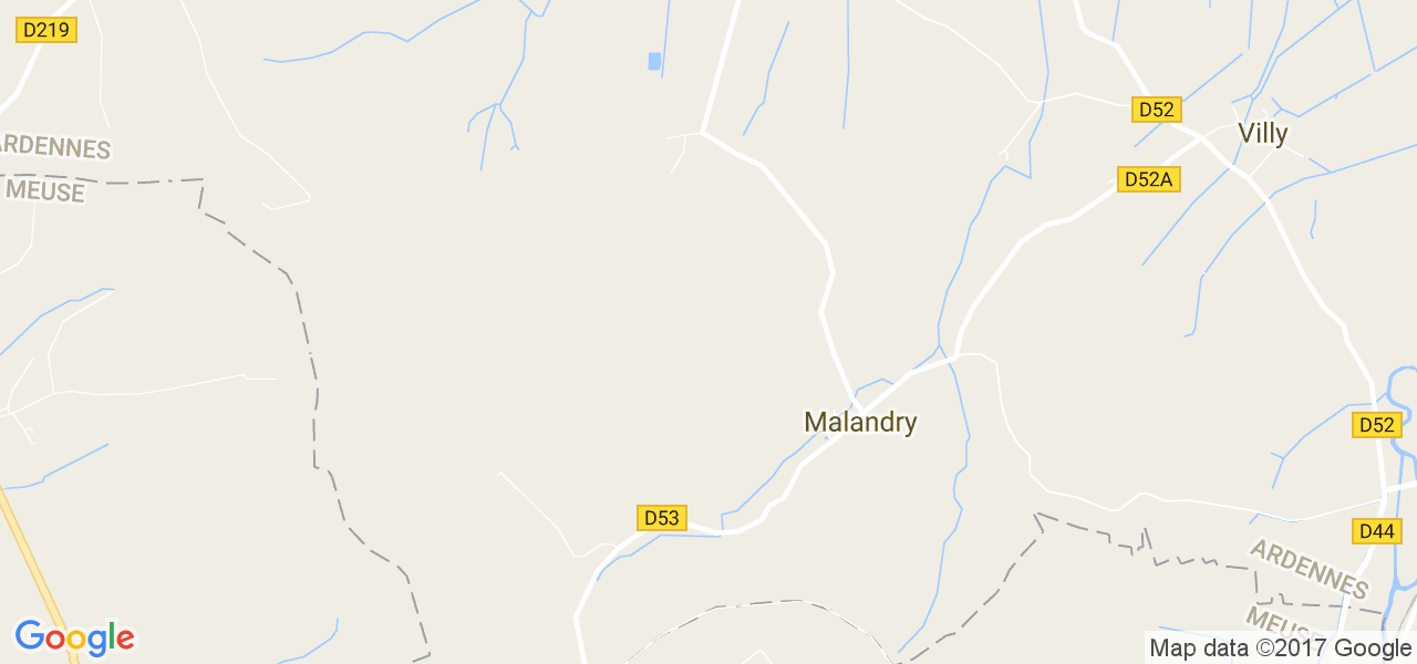 map de la ville de Malandry