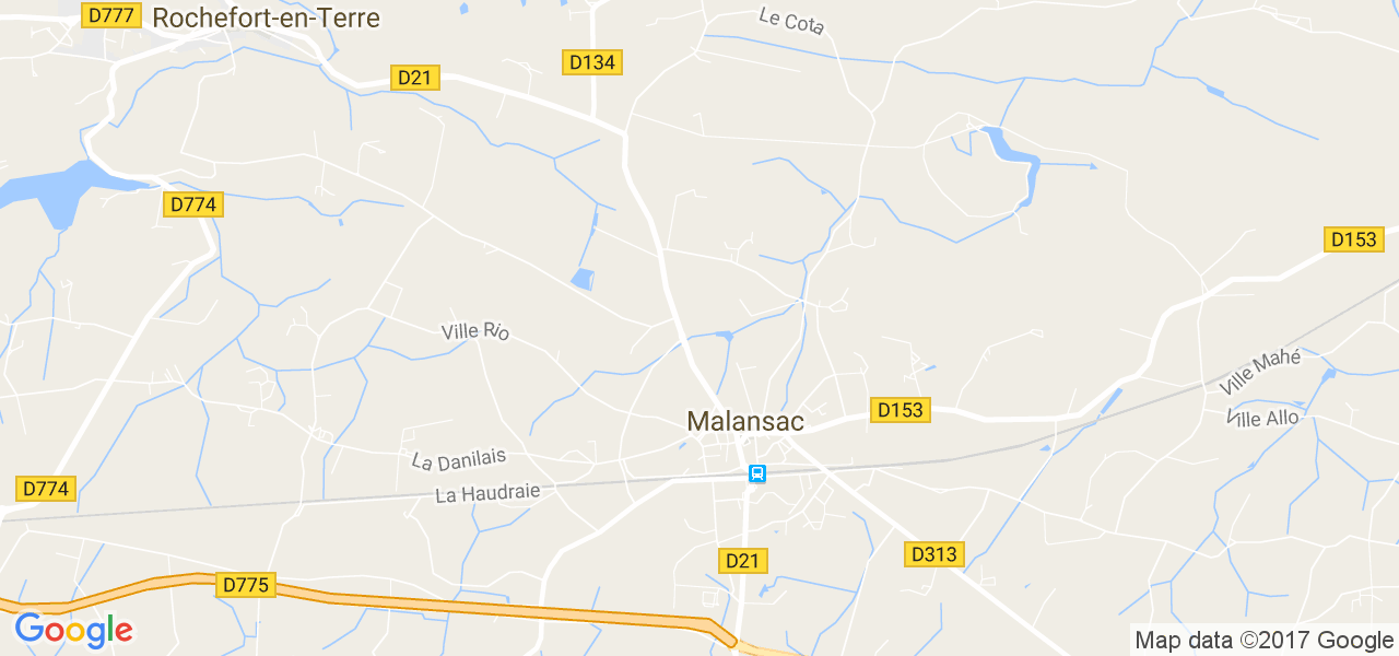 map de la ville de Malansac