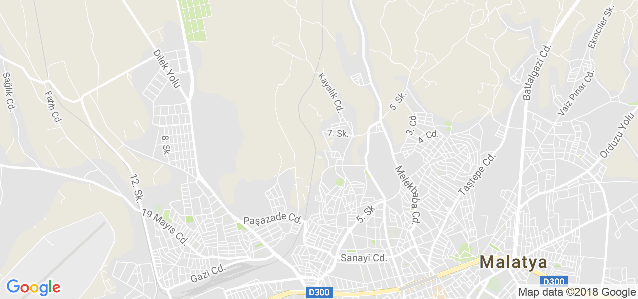 map de la ville de Malatya