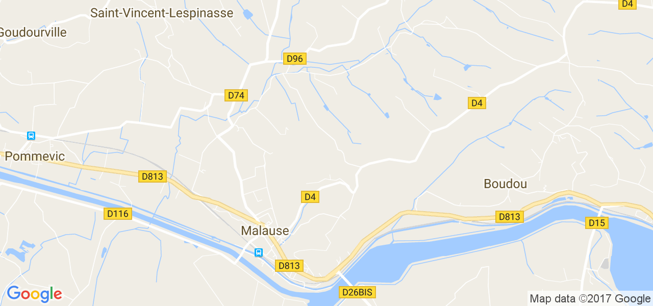 map de la ville de Malause