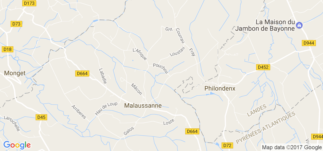 map de la ville de Malaussanne