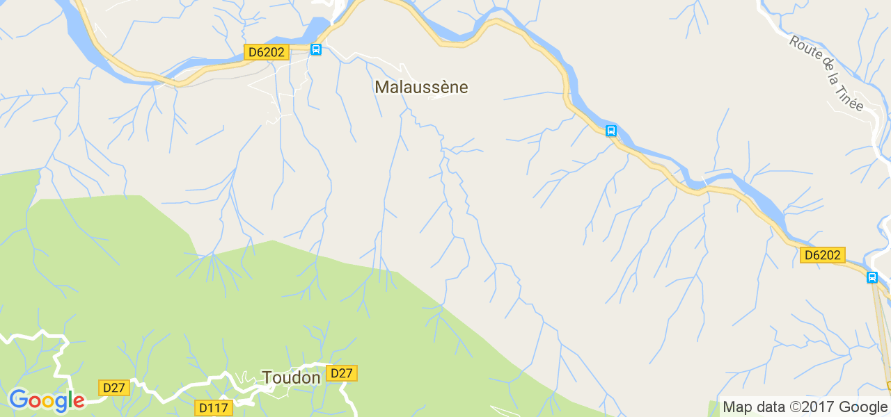 map de la ville de Malaussène