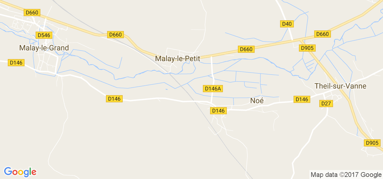 map de la ville de Malay-le-Petit