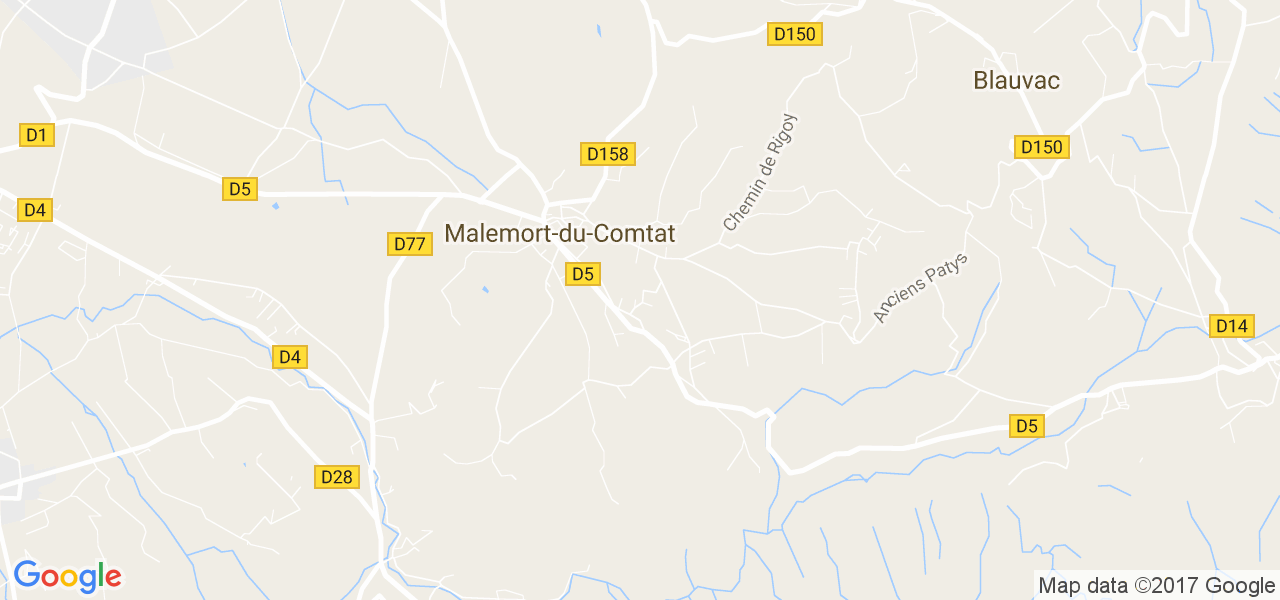 map de la ville de Malemort-du-Comtat