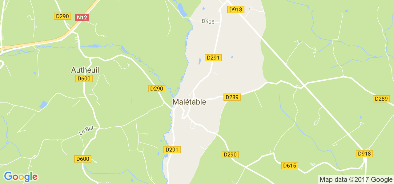 map de la ville de Malétable