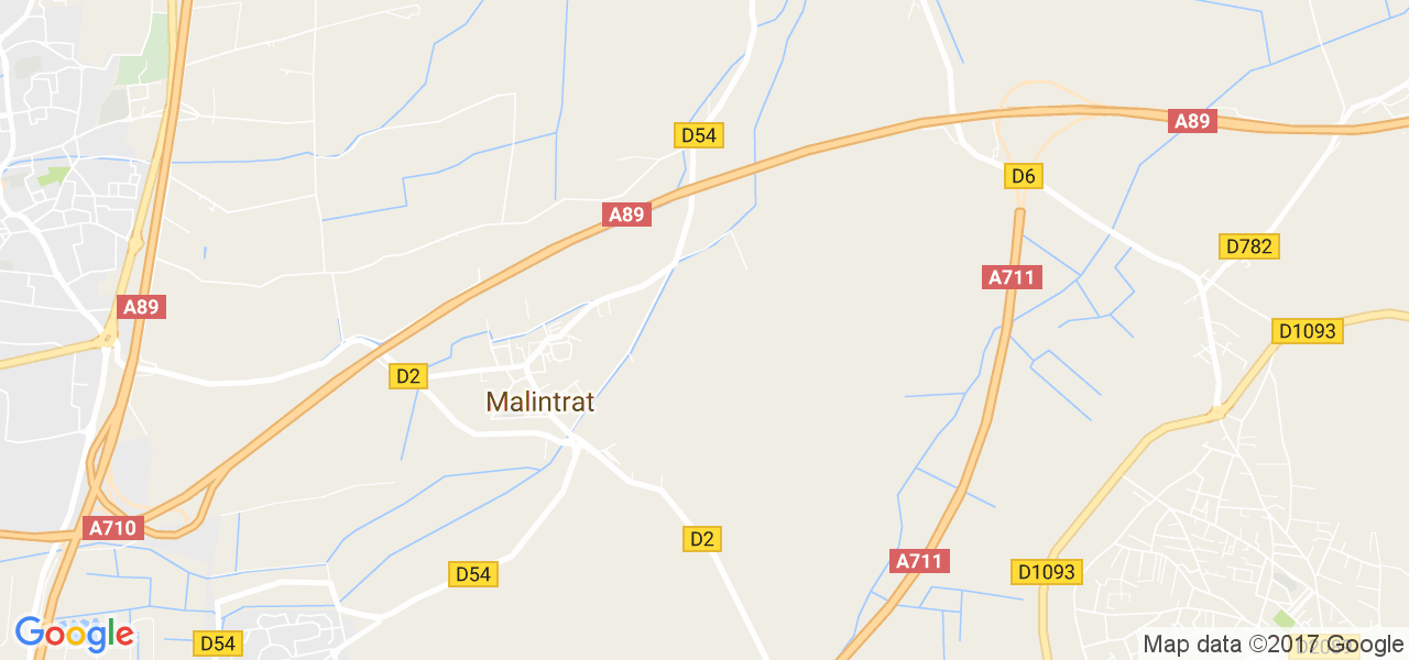 map de la ville de Malintrat