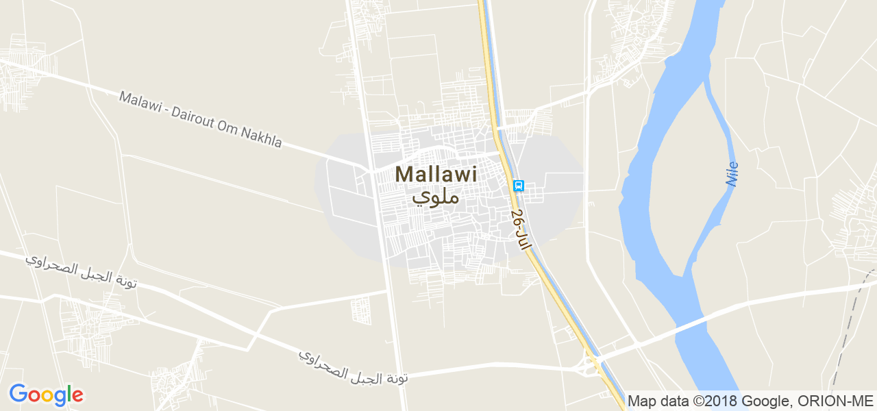 map of the city of Mallawi