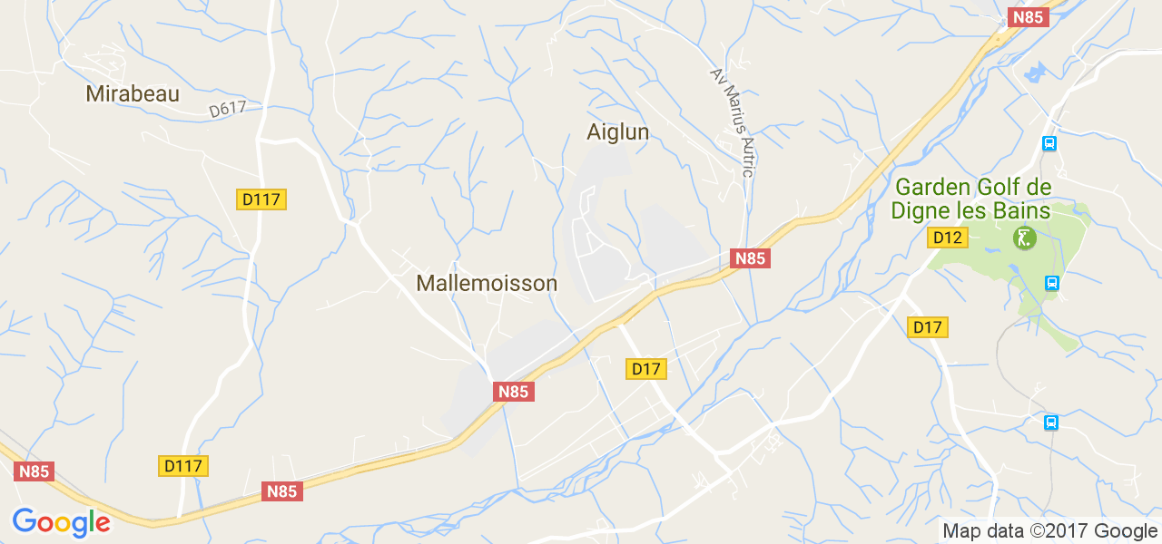 map de la ville de Mallemoisson