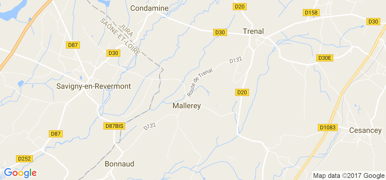 map de la ville de Mallerey