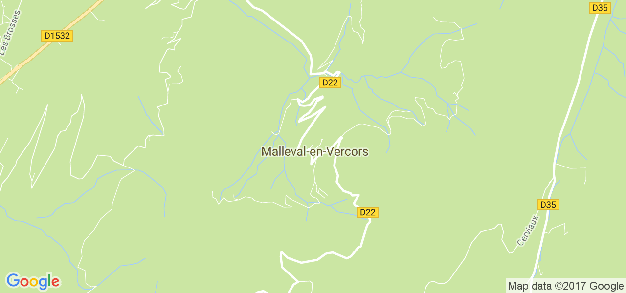 map de la ville de Malleval-en-Vercors