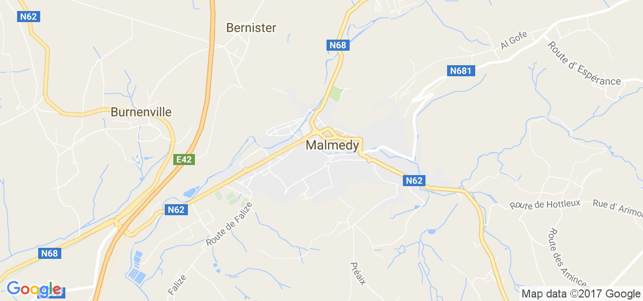 map de la ville de Malmedy