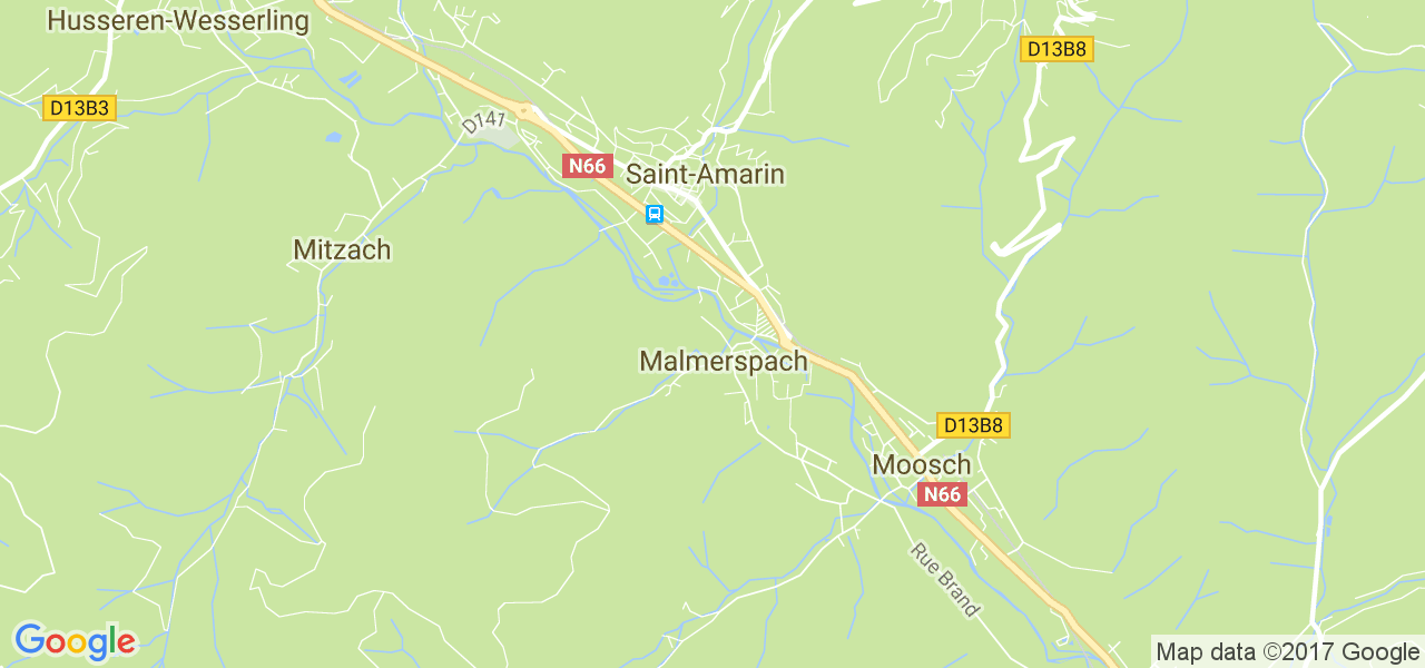 map de la ville de Malmerspach