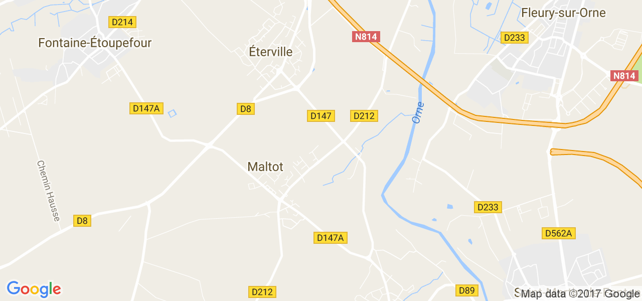 map de la ville de Maltot