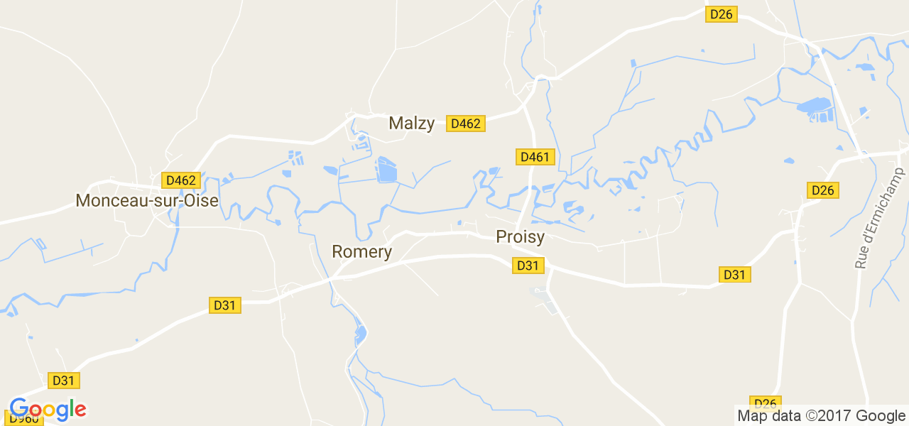 map de la ville de Malzy