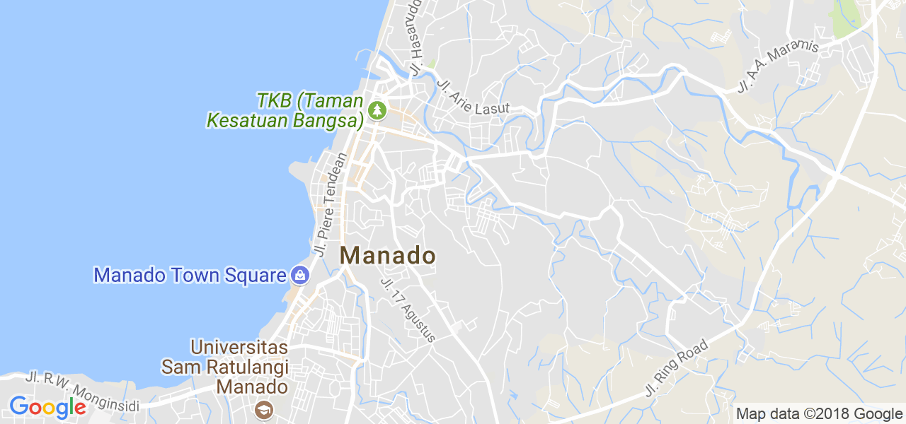 map de la ville de Manado