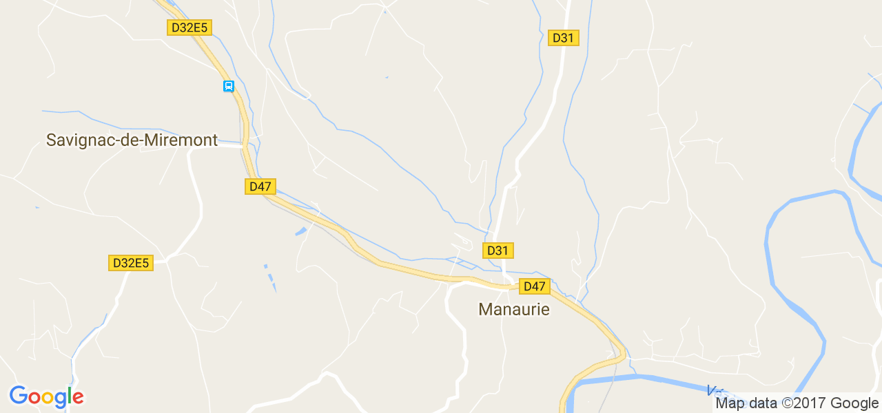 map de la ville de Manaurie