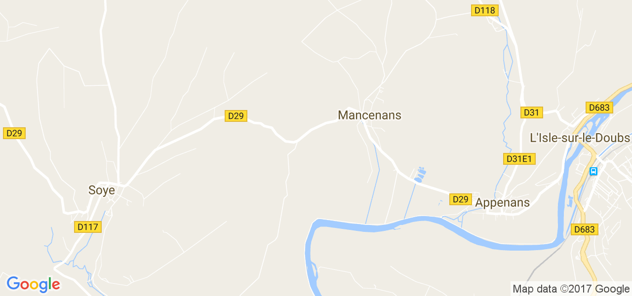 map de la ville de Mancenans