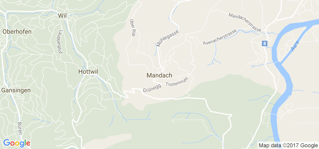 map de la ville de Mandach