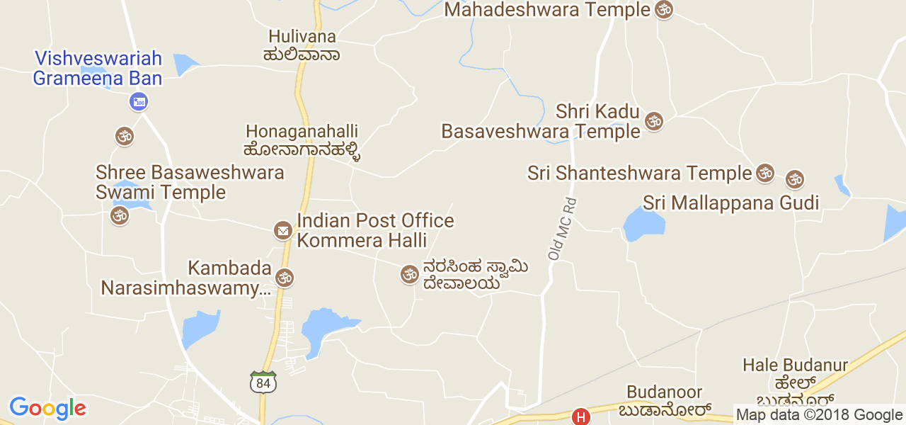 map of the city of Mandya