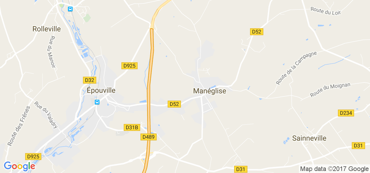 map de la ville de Manéglise