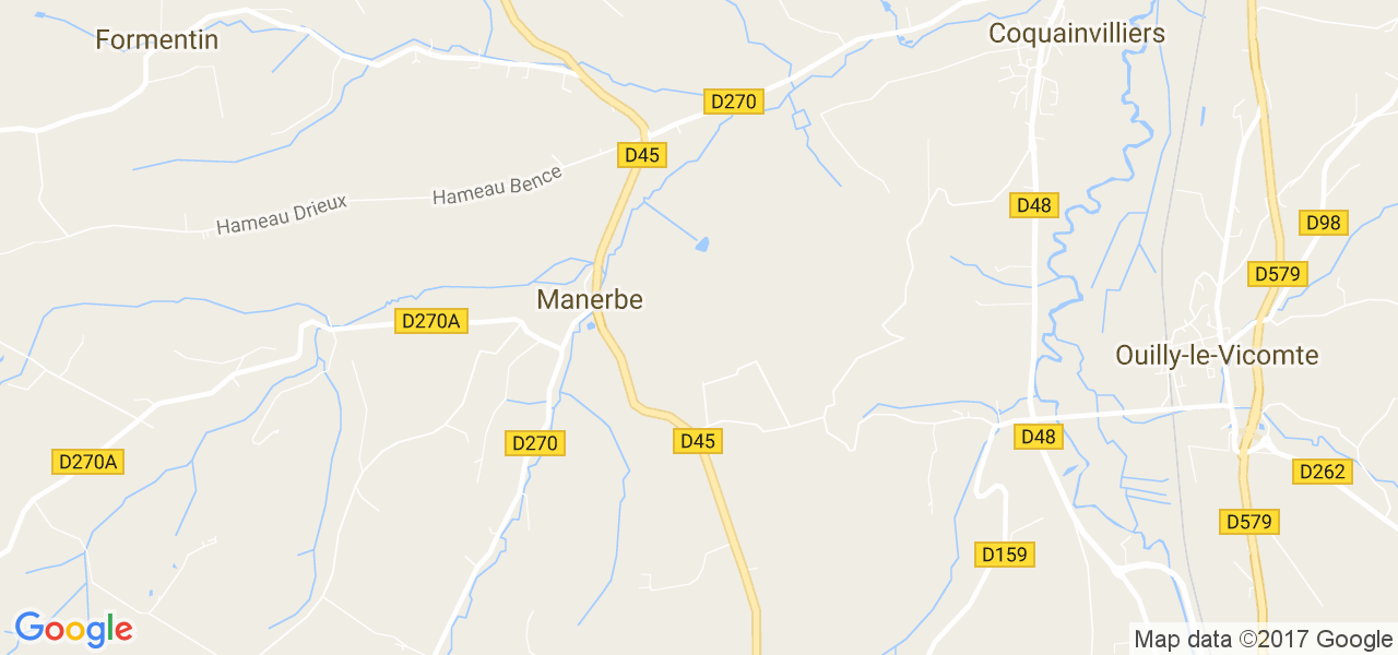 map de la ville de Manerbe