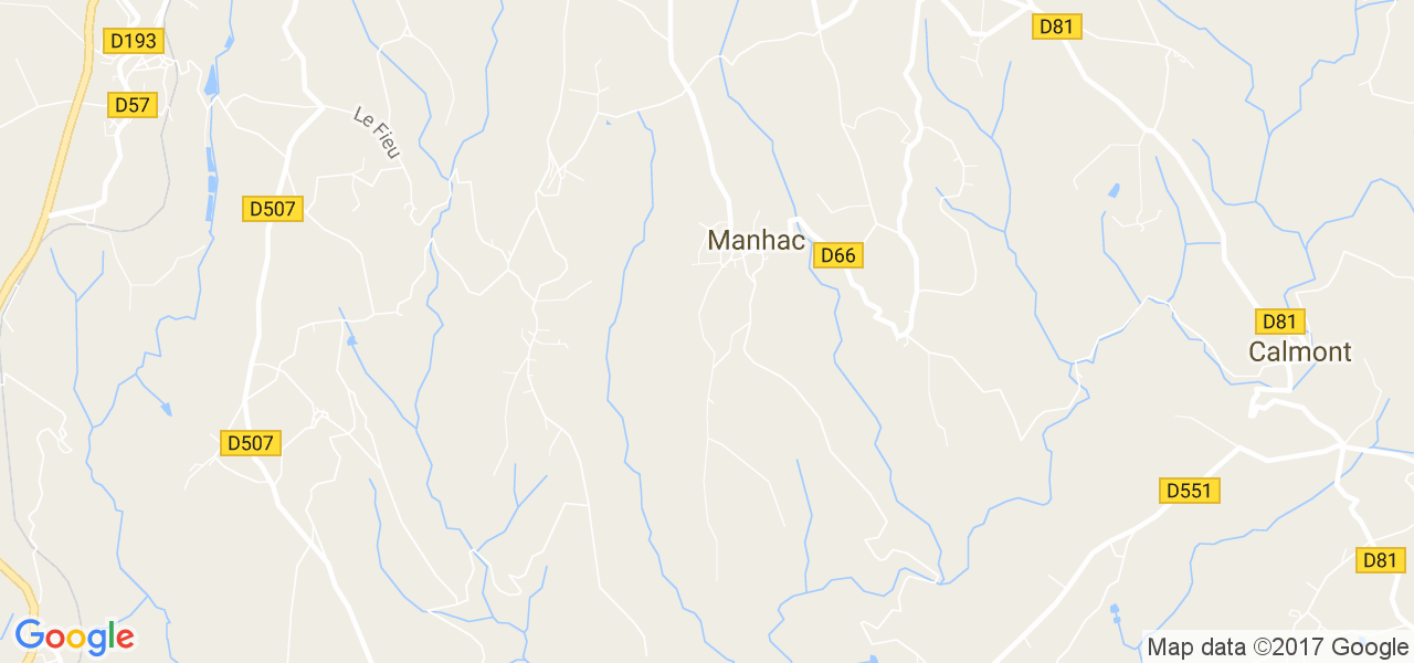 map de la ville de Manhac