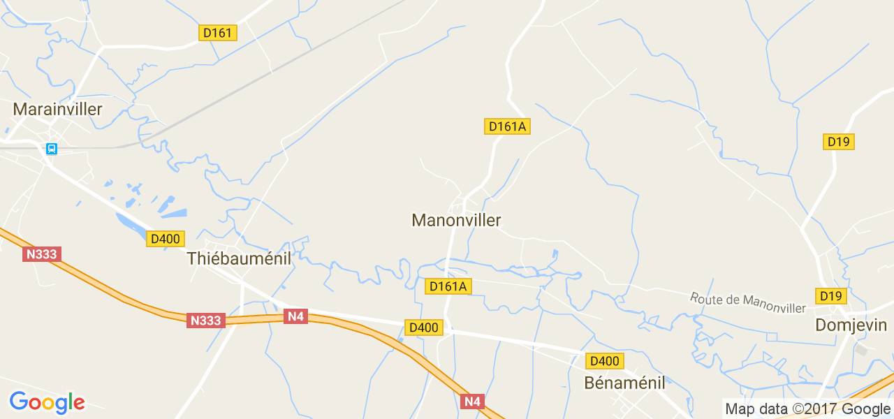 map de la ville de Manonviller