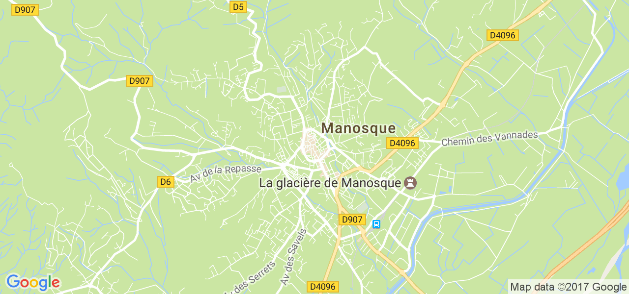 map de la ville de Manosque