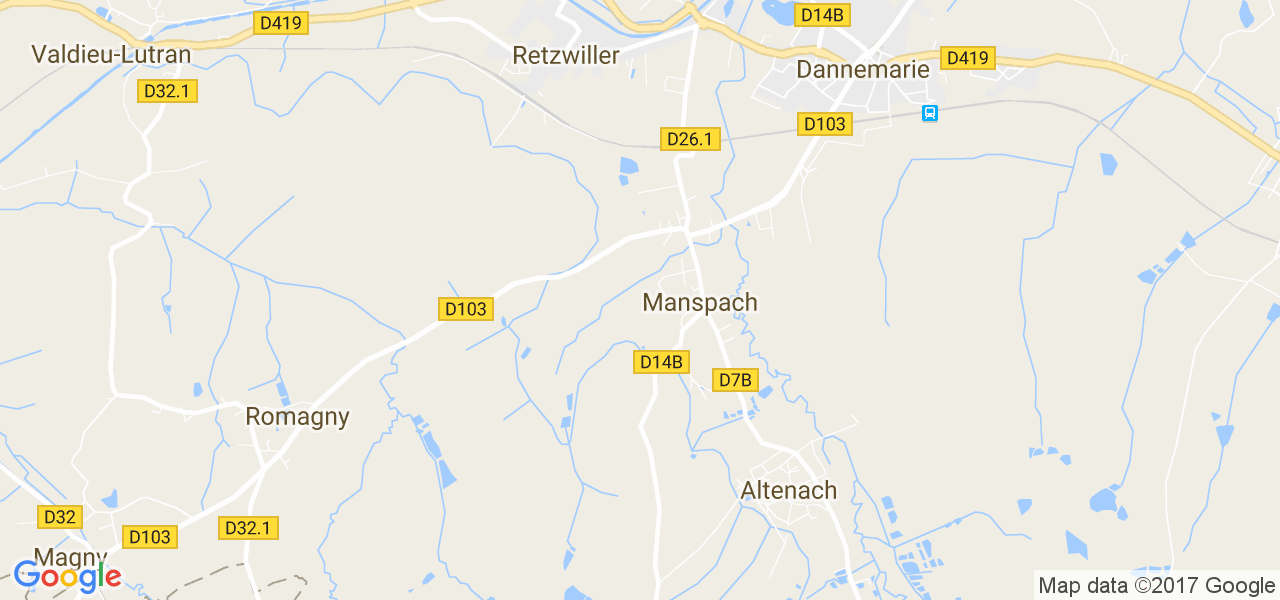 map de la ville de Manspach